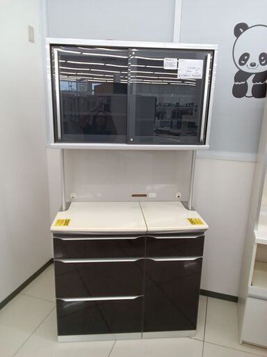 ★ジモティ割あり★ 綾野製作所 レンジボード グレー H200×D51×W100 クリーニング済み HJ4634