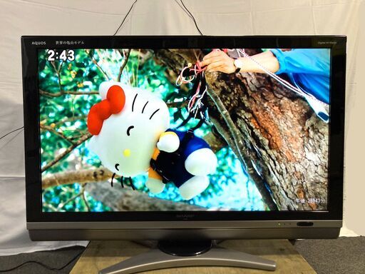 ∞ シャープ 40型液晶テレビ LC-40DS6 2009年製 純正リモコン付き 動作OK モニター傷なし