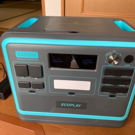 ポータブル電源　ECO play 2400w 美品