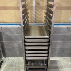 1008u5）業務用パンラック 20段 ラックカート キャスター付 パン