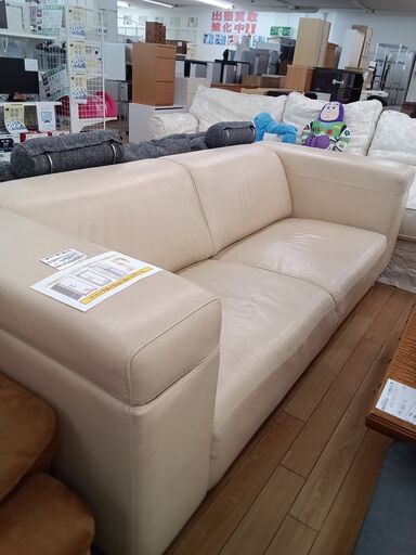 ★ジモティ割あり★ KELVN　GIORMANI ソファ ベージュ H58×D92×W216 クリーニング済み TK3217