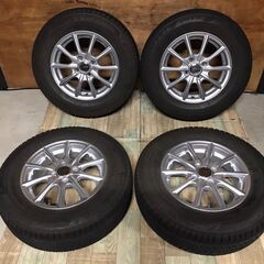 ☆2021年製・VRX3！！☆　エコフォルム　14インチ　5.5J　PCD100　4穴　ET50　ハブ径約73　BRIDGESTONE BLIZZAK VRX3　185/70R14