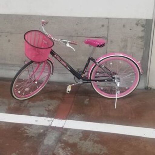 子供用 自転車 24インチ ブラック＆ピンク