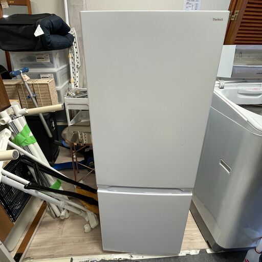 【399】ノンフロン冷凍冷蔵庫 YRZ-F15J  ヤマダオリジナル ２ドア冷蔵庫 (156L・右開き) ホワイト  yselect 22年製