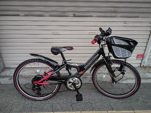 [BRIDGESTONE] EXJ26(エクスプレスジュニア)22型 ジュニア向MTB 外装6段/ブラックxレツド