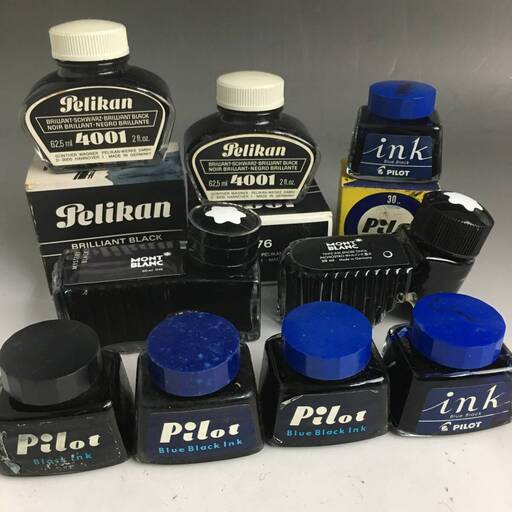 🌏🌏🌏万年筆 インク 9点(総1170g) まとめて PELIKAN MONTBLANC PILOT