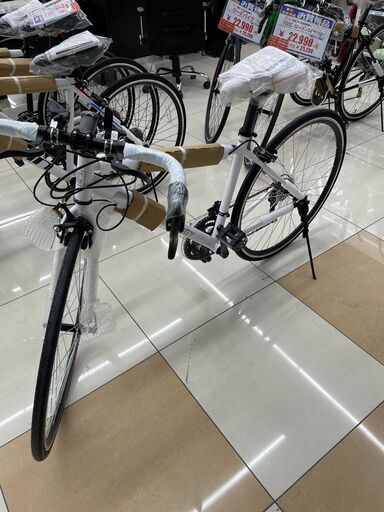 新品未使用700Cロードバイク2×7段階変速ホワイトNO.524