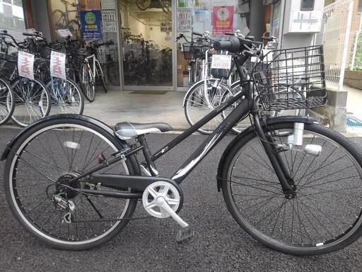 中古子供自転車３２８４　前後タイヤ新品！　２４インチ　６段ギヤ　LEDダイナモライト　 身長122㎝前後