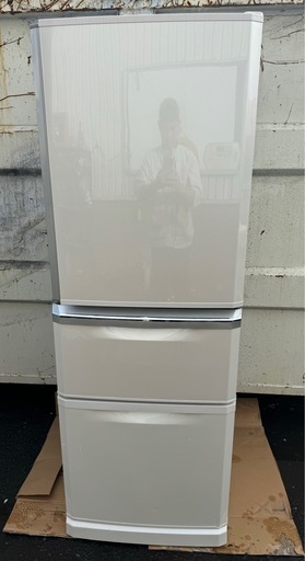 配達可能冷蔵庫 中古 三菱 MITSUBISHI MR-C34R-W年製 3ドア 335L ホワイト