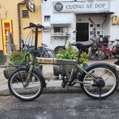 Jeep 折りたたみ自転車 20インチ 緑