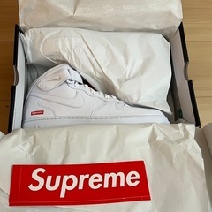 決定)supreme NIKE AF1 MID White 27.5cm