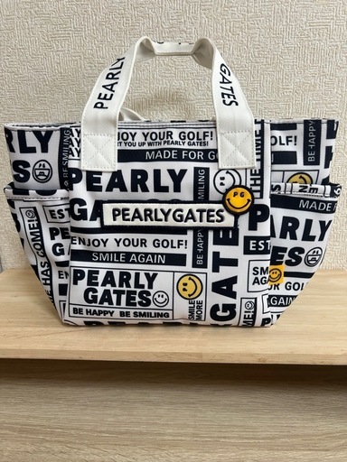 ★値下げ★【人気商品】パーリーゲイツカートバック　ニュースペーパー柄