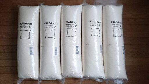 IKEA イケア FJÄDRAR フィェドラール 65cm×65cm 新品 未使用クッション 5個セット
