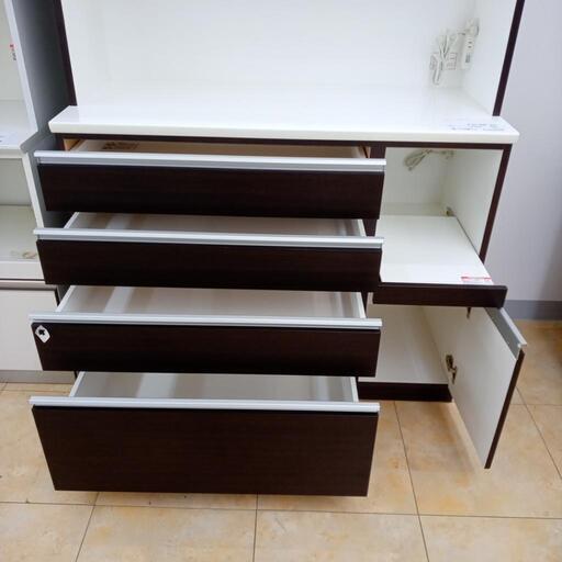 ☆ジモティ割あり☆ ニトリ レンジボード ダークブラウン✕白 H200×D50