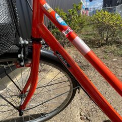 ジモティ来店特価!! 軽快車 アサヒサイクル 26インチ オレンジ J-1054