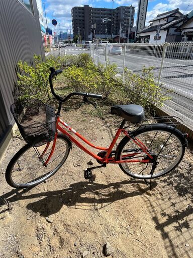 ジモティ来店特価!!　軽快車　アサヒサイクル　26インチ　オレンジ　J-1054