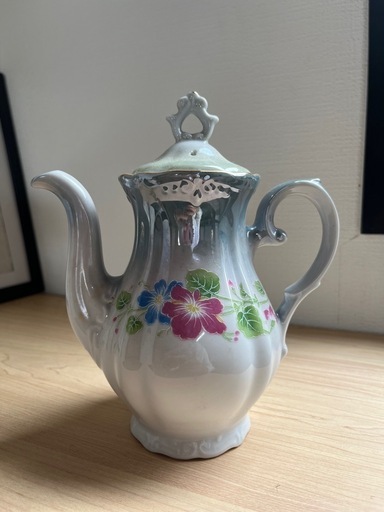 彩虹釉 欧式陶瓷茶壶 牵牛花デザイン 18×8×20cm
