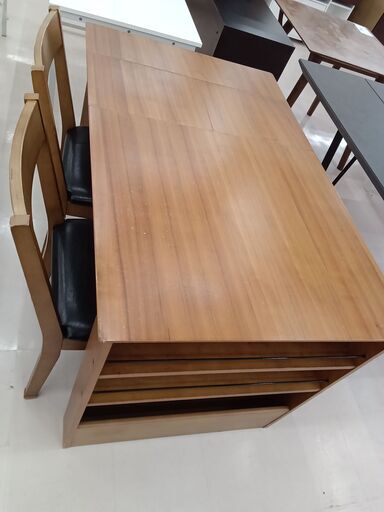 ★ジモティ割あり★  ダイニングセット ブラウン W125×D75.5×H73 クリーニング済み TC5319