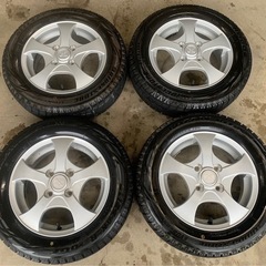 社外アルミホイール　155/65R13 ブリヂストン　スタッドレスタイヤ　