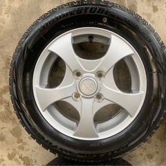 社外アルミホイール　155/65R13 ブリヂストン　スタッドレスタイヤ　