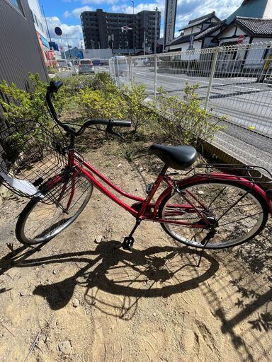 ジモティ来店特価!!　軽快車　レッド　26インチ　J-1059