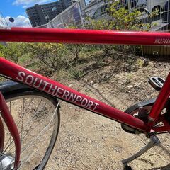 ジモティ来店特価!!　軽快車　SOUTHERNPORT　レッド　27インチ　J-1060