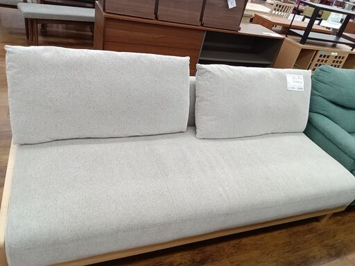 ★ジモティ割あり★  ソファーベッド ナチュラルベージュ H68×D78×W186 クリーニング済み MT2545