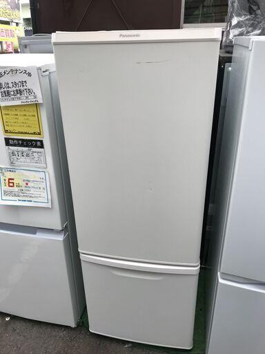 【FU1106】★パナソニック 冷蔵庫 2ドア 168L 自動霜取り マットバニラホワイト NR-B17FW-W　一人暮らし　二人暮らし　キッチン家電　家電　簡易クリーニング済 堺市 【ジャングルジャングル深井店】