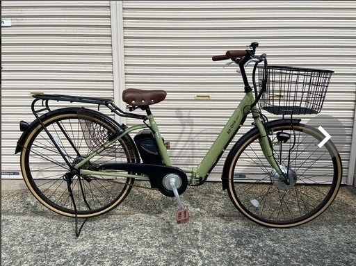 ★美品★　電動アシスト自転車 折り畳み式 26インチ 型式認定取得　マットオリーブ