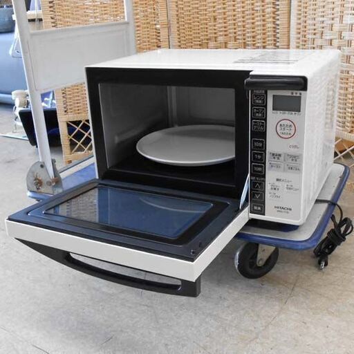 オーブンレンジ 2018年製 ③ 日立 MRO-TT5 ターンテーブル 白系 18L