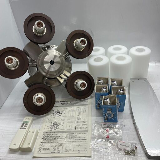 NEC シーリングファンライト 天井 照明 XZF-65780R 美品　天井照明 家具 インテリア　リモコン付き