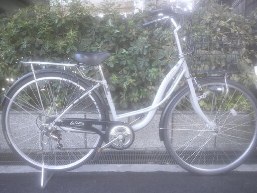 整備済み中古自転車　27インチ　税別￥14.800-　LEDオートライト　外装６段　軽快車　マットグレー1009