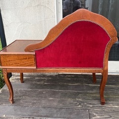 アンティーク テレフォンチェア ヴィンテージ イタリア テレフォンベンチ テレフォンチェア テレフォンベンチ 猫脚 イタリア アンティーク