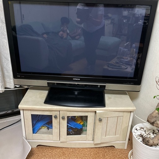 プラズマテレビ日立　Woo P37-HR01\u0026ニトリテレビ台セット