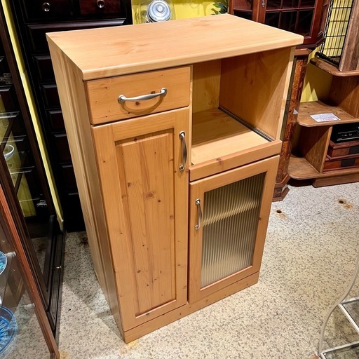 《売約済》【池上店】 レンジボード レンジ台 食器棚 カウンター カップボード キッチンカウンター キッチン収納 サイドボード