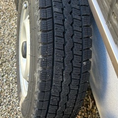 スタッドレスタイヤ 鉄チンホイール付き 145R12 軽トラ 軽バン ホイールナット付き