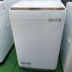 【FU1113】★シャープ[SHARP] ES-T712 全自動洗濯機 ホワイト 2022年製 7.0KG 生活家電 家電 大容量 大家族 ファミリー向け おしゃれ 簡易クリーニング済 堺市 【ジャングルジャングル深井店】　