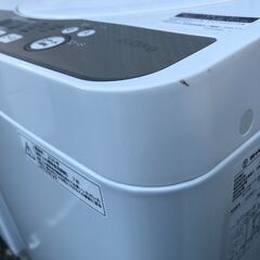 【FU1122】★シャープ SHARP 全自動洗濯機 幅56.5cm(ボディ幅52.0cm) 6kg ステンレス穴なし槽 ブラウン系 ES-GE6D-T 生活家電 家電 コンパクト おしゃれ 簡易クリーニング済 堺市 【ジャングルジャングル深井店】　