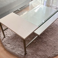 ニトリ　ガラス　ローテーブル