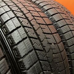 【DUNLOP WM03 175/65R15】スタッドレス【スチールホイール 15インチ 5J4HPCD100】ハブ径54mm 21年製 バリ溝 アクア等　(VTF971)