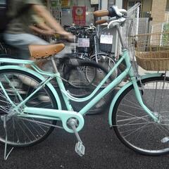 中古自転車３２８６　前後タイヤ新品！ブリヂストン　カジュナST　CS63T　２６インチ　３段ギヤ　LEDオートライト