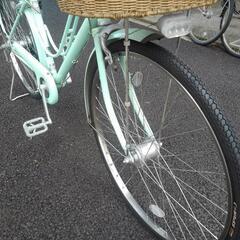 中古自転車３２８６　前後タイヤ新品！ブリヂストン　カジュナST　CS63T　２６インチ　３段ギヤ　LEDオートライト