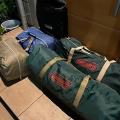 【10/11まで】Coleman キャンプセット　テント、タープ、エアーマット、シュラフ