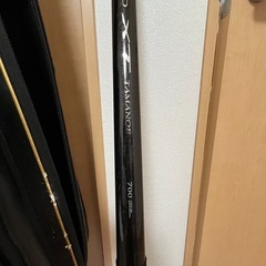 釣具セット　
クーラーボックス、ロッドケース、玉の柄、タモ網セット