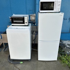 冷蔵庫　洗濯機　オーブン　電子レンジ　4点セット