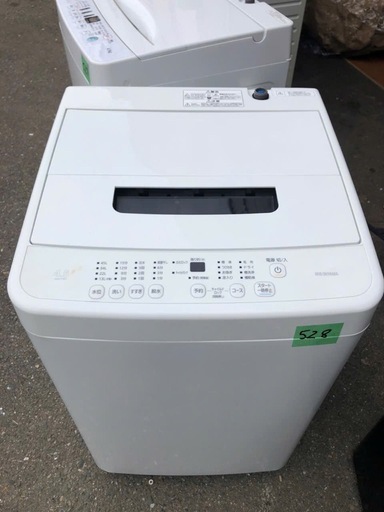 NO 528 福岡市内配送設置無料✨  2020年　洗濯機 4.5kg 部屋干し時間短縮モード 一人暮らし IAW-T451