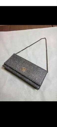 新品同様未使用。JIMMY CHOO　グリッター　チェーン　ショルダーバッグ