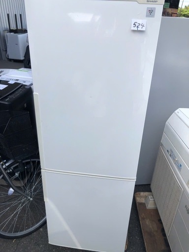 NO 524 福岡市内配送設置無料✨　シャープ SHARP 冷蔵庫 （271L・右開き） 2ドア ホワイト系 SJ-PD27B-W