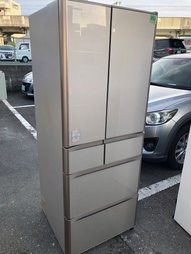 NO 551 ★福岡市内配送設置無料★　日立 HITACHI 冷蔵庫 XGシリーズ 真空チルド （505L・フレンチドア） 6ドア クリスタルシャンパン R-XG5100H XN