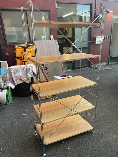 MUJI 無印良品 スチールユニットシェルフ ワイド 中